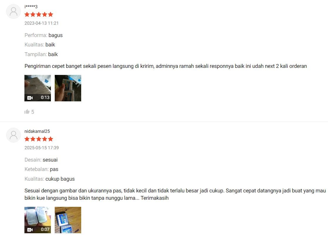 cetakan kue sagon isi 20pcs cetakan kue sagon isi 20pcs